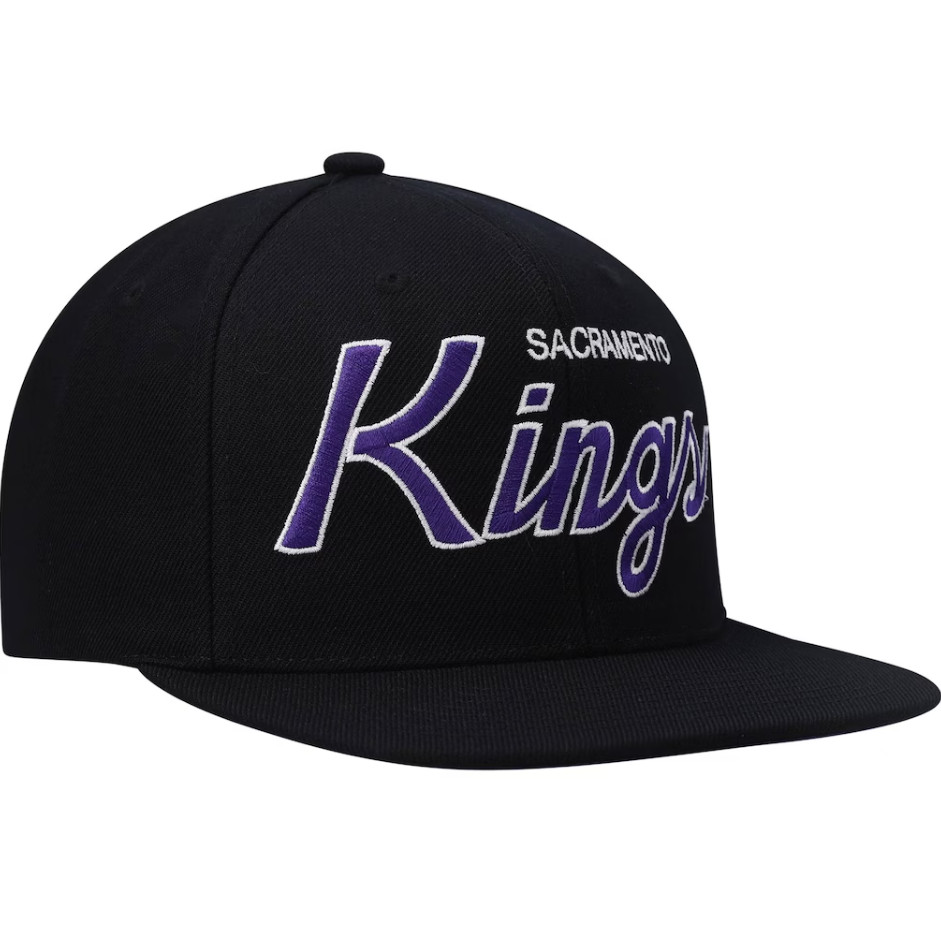 Sacramento Kings Mitchell & Ness Hardwood Classics Script 2.0 Snapback Hat