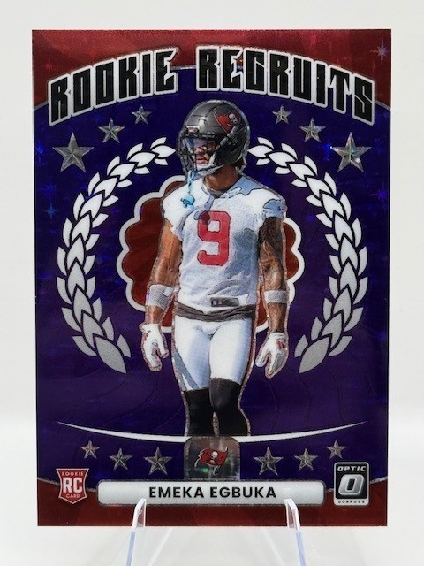2025 Optic Emeka Egbuka Rookie Recruits /25 Purple Stars SSP RC Buccaneers #5