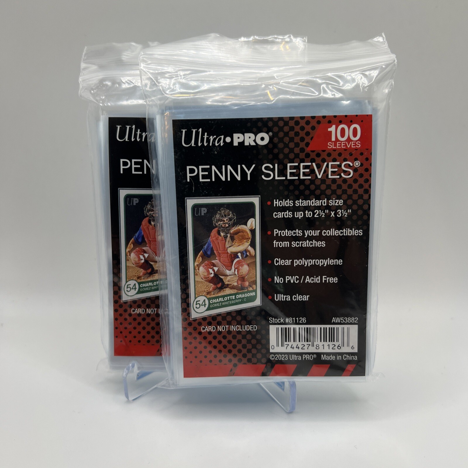 Ultra Pro Penny Card Soft Sleeves 2 Packs of 100 for Standard Sized Cards