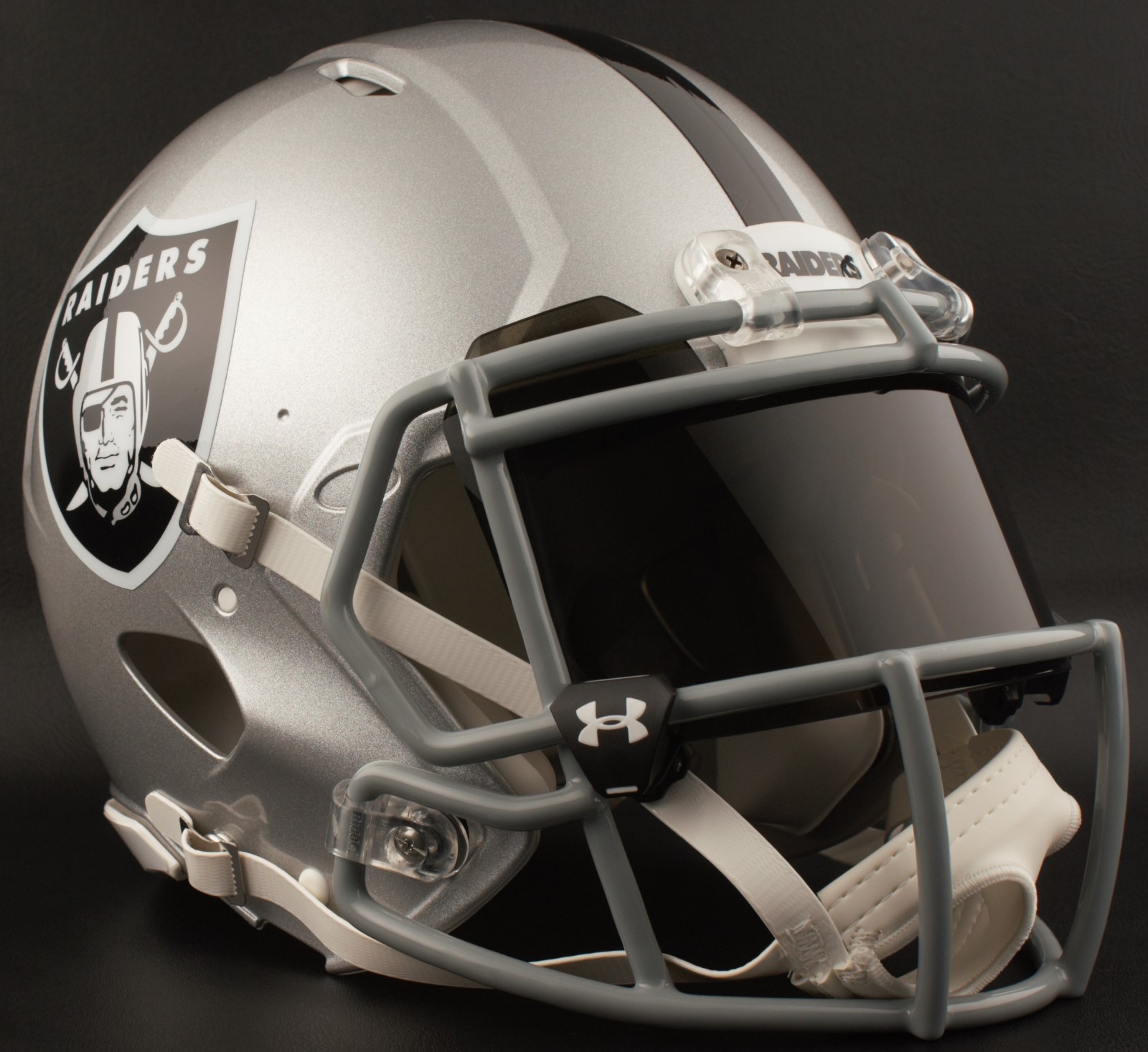 OAKLAND RAIDERS NFL Authentic GAMEDAY Football Helmet w/ BLACK-TINT Eye Shield