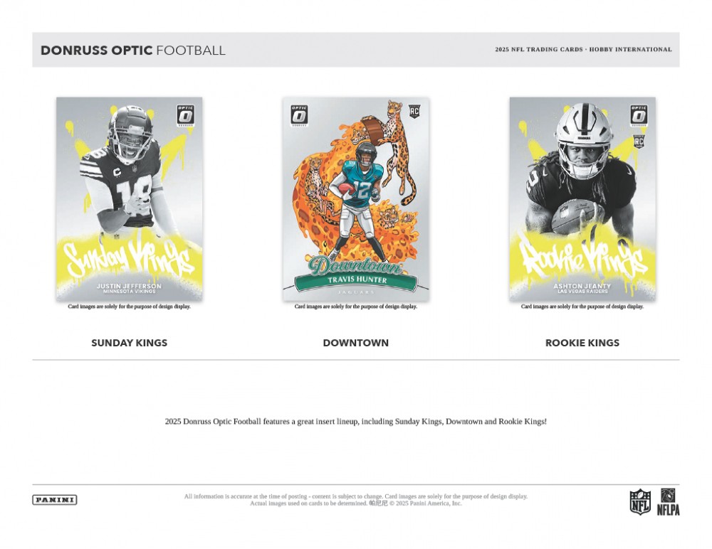 2025 Panini Donrus Optic NFL Hobby International Factory Sealed Box