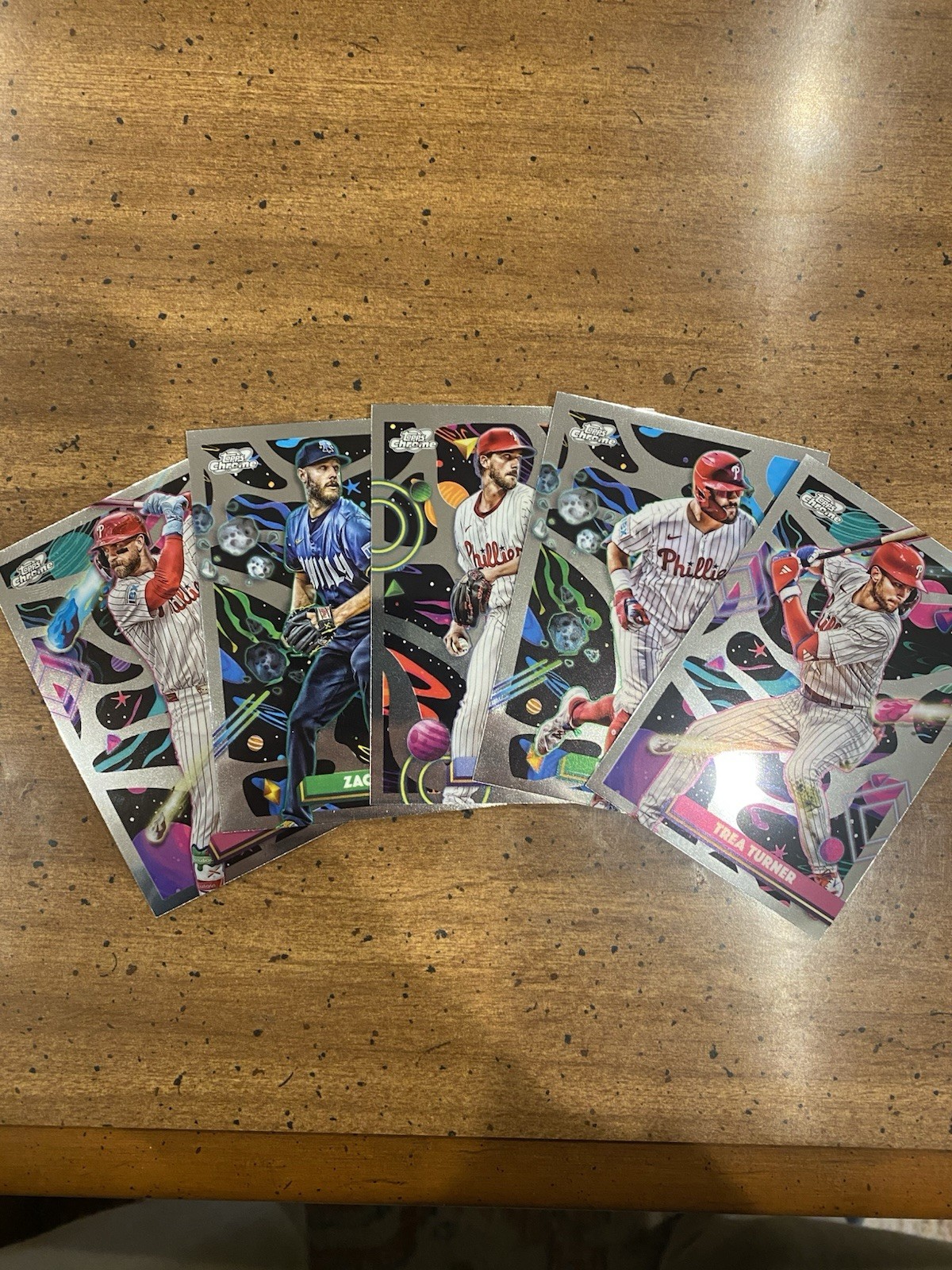 2025 Topps Chrome Cosmic Philadelphia Phillies Team Base Set Schwarber, Harper…