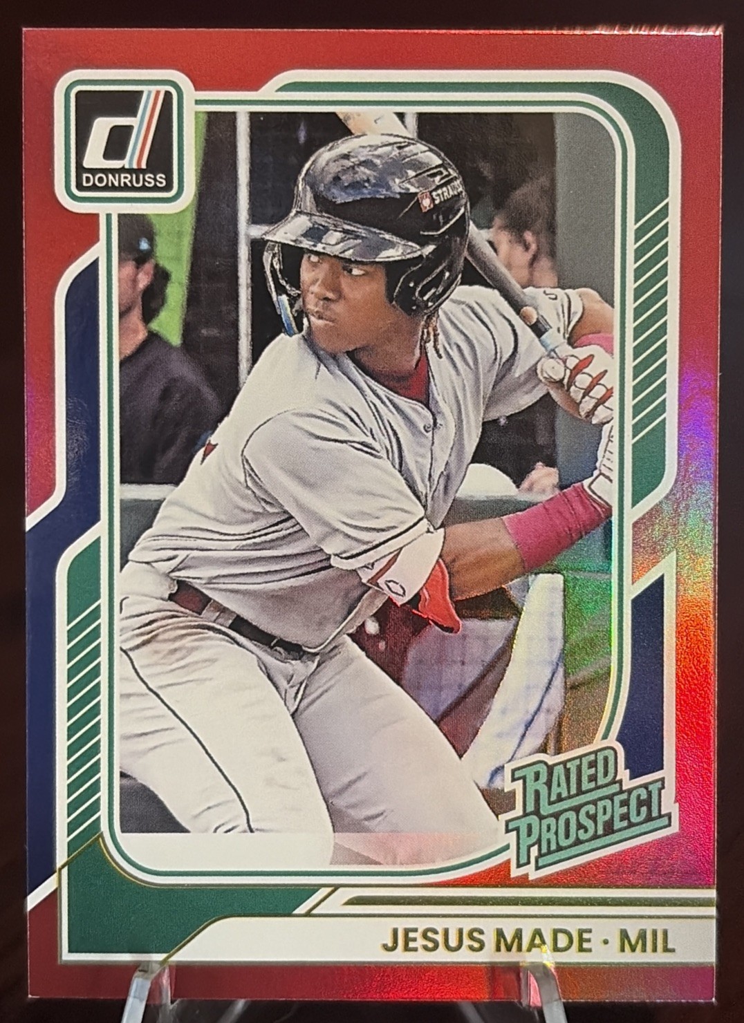 🔥2026 Donruss Baseball Jesus Made Red Rated Prospect /250 🔥 Brewers🔥
