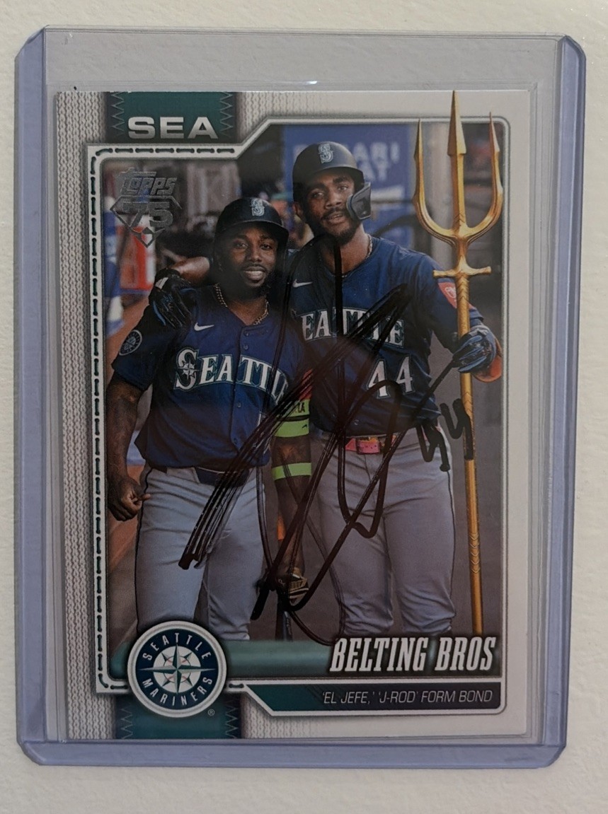 Topps Bros On Card Autograph Julio Rodriguez Seattle Mariners #369 On Card Auto