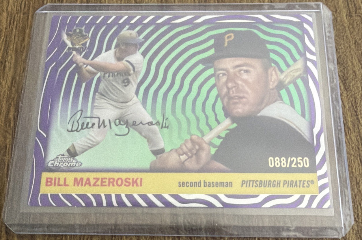 2026 Topps Chrome Bill Mazeroski Purple Vibration 088/250