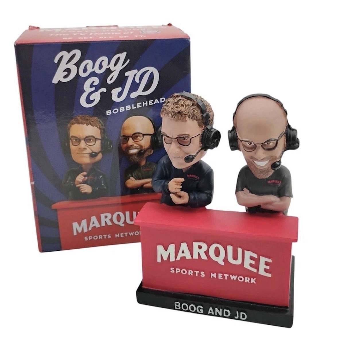New Chicago Cubs Boog & JD Talking Bobblehead Marquee Sports Rare!