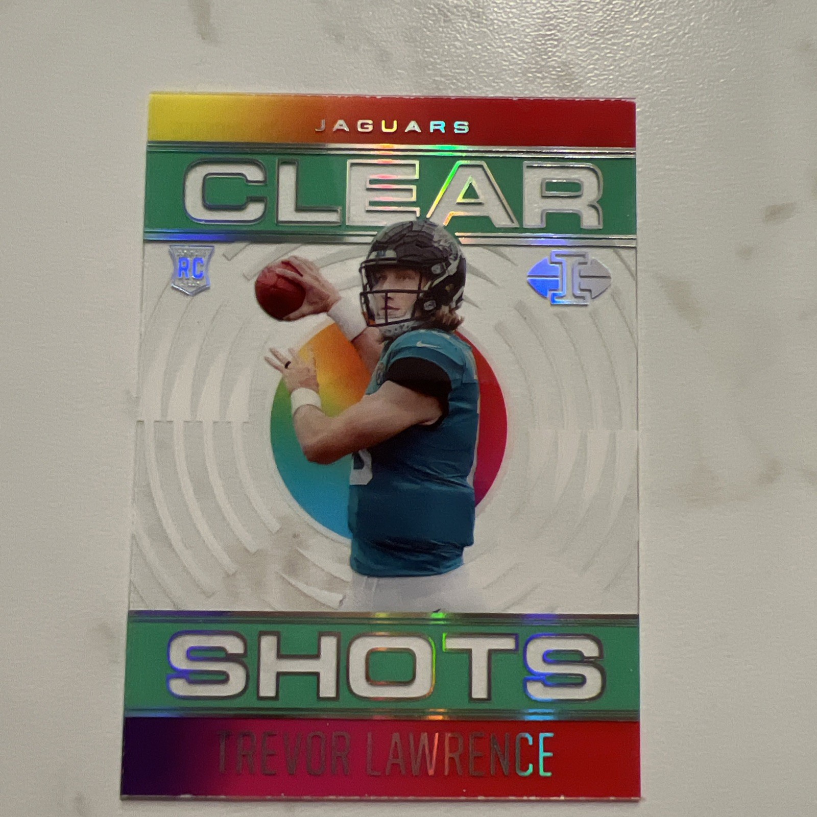 2021 Trevor Lawrence Panini Illusions Clear Shots Light Blue /299 RC