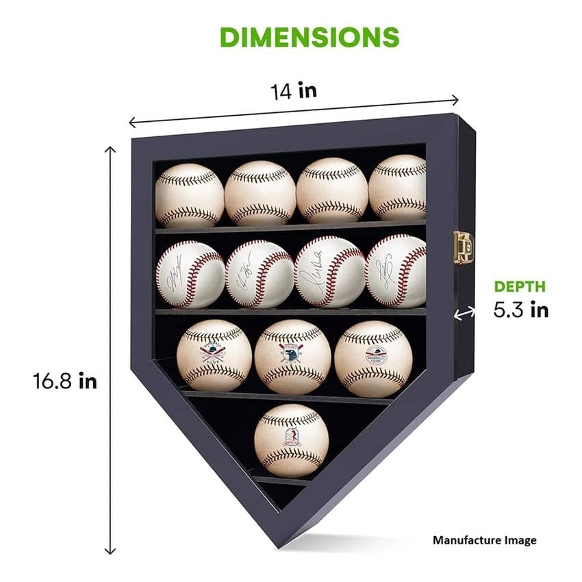 Winbold 12-Baseball Black Display Case