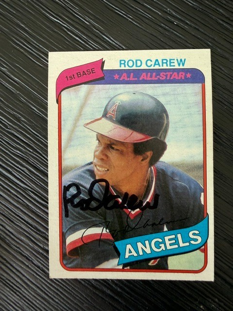 Angels Rod Carew Signed 1980 Topps AUTO