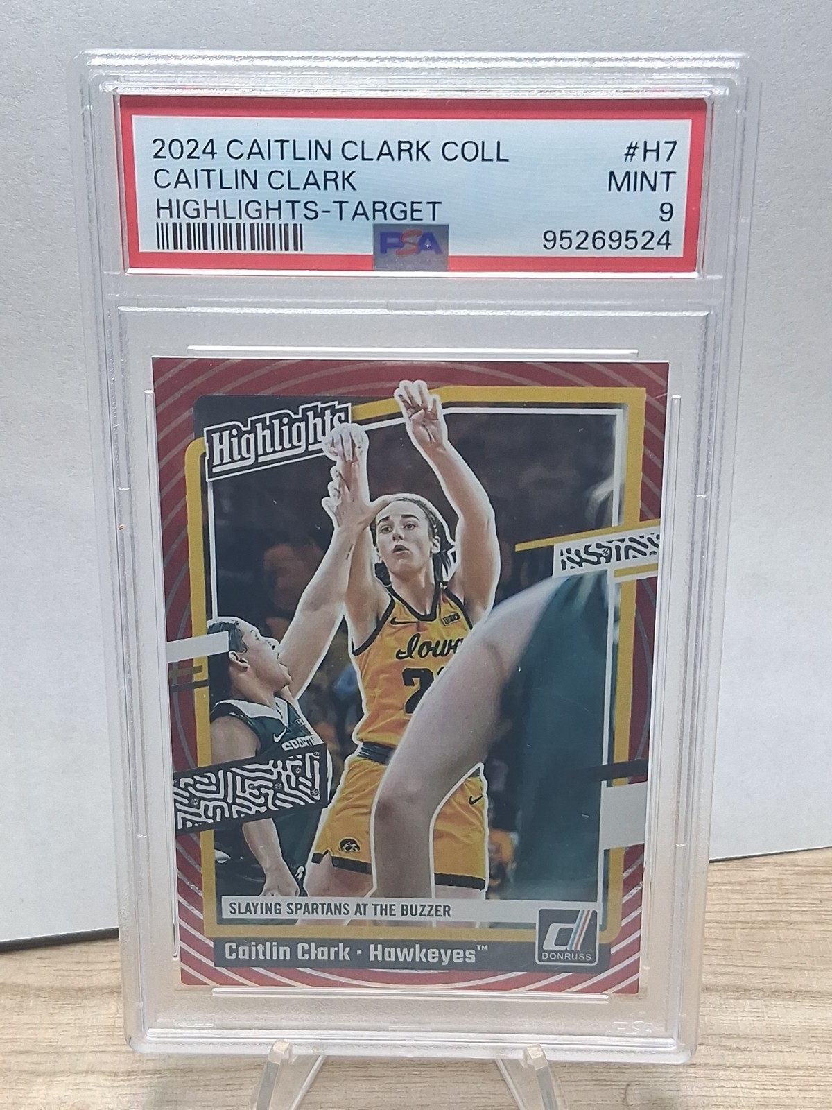 2024 Panini Caitlin Clark Highlights Coll Target #H7 Caitlin Clark (RC) PSA 9
