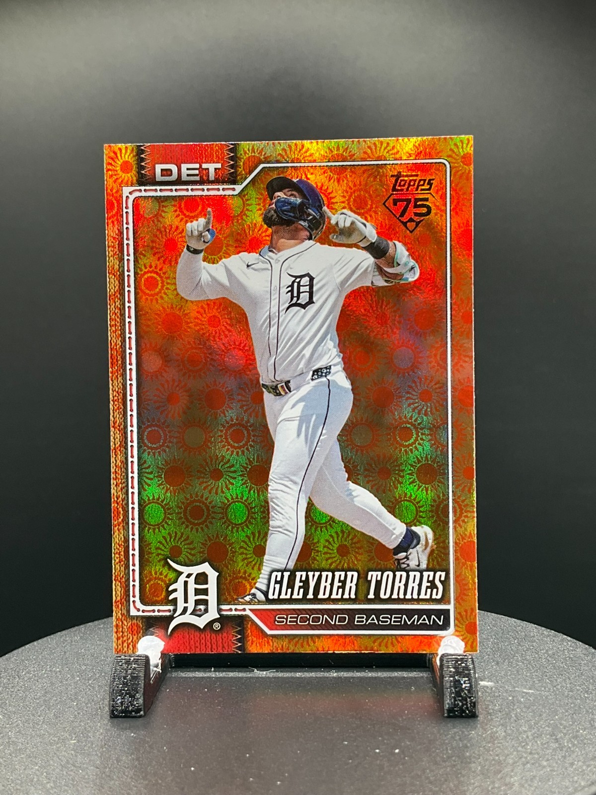 2026 Topps Series 2 Orange “SUN” Holo Foil Parallel #439 Gleyber Torres, Detroit