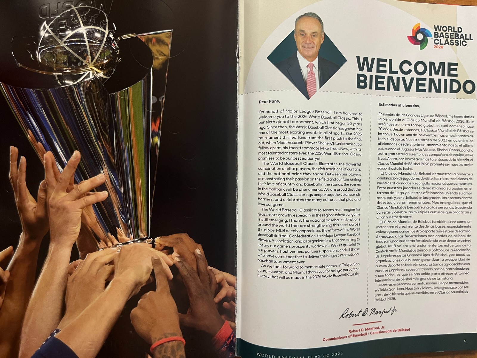 2026 WORLD BASEBALL CLASSIC GAME PROGRAM WBC CHAMPIONSHIP USA ITALY VENEZUELA