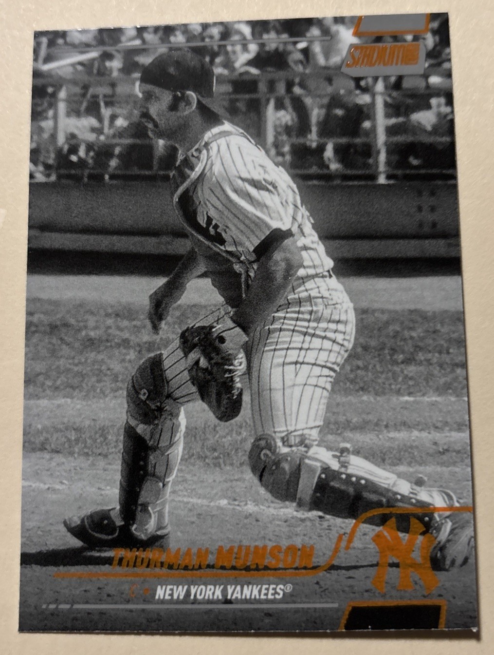 2022 Stadium Club #120 Thurman Munson Black/White SP Yankees Hobby 1:48 packs