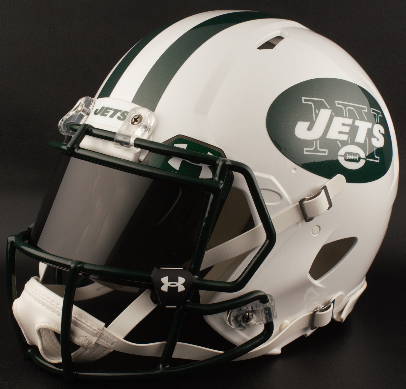 NEW YORK JETS NFL Authentic GAMEDAY Football Helmet w/ BLACK-TINT Eye Shield