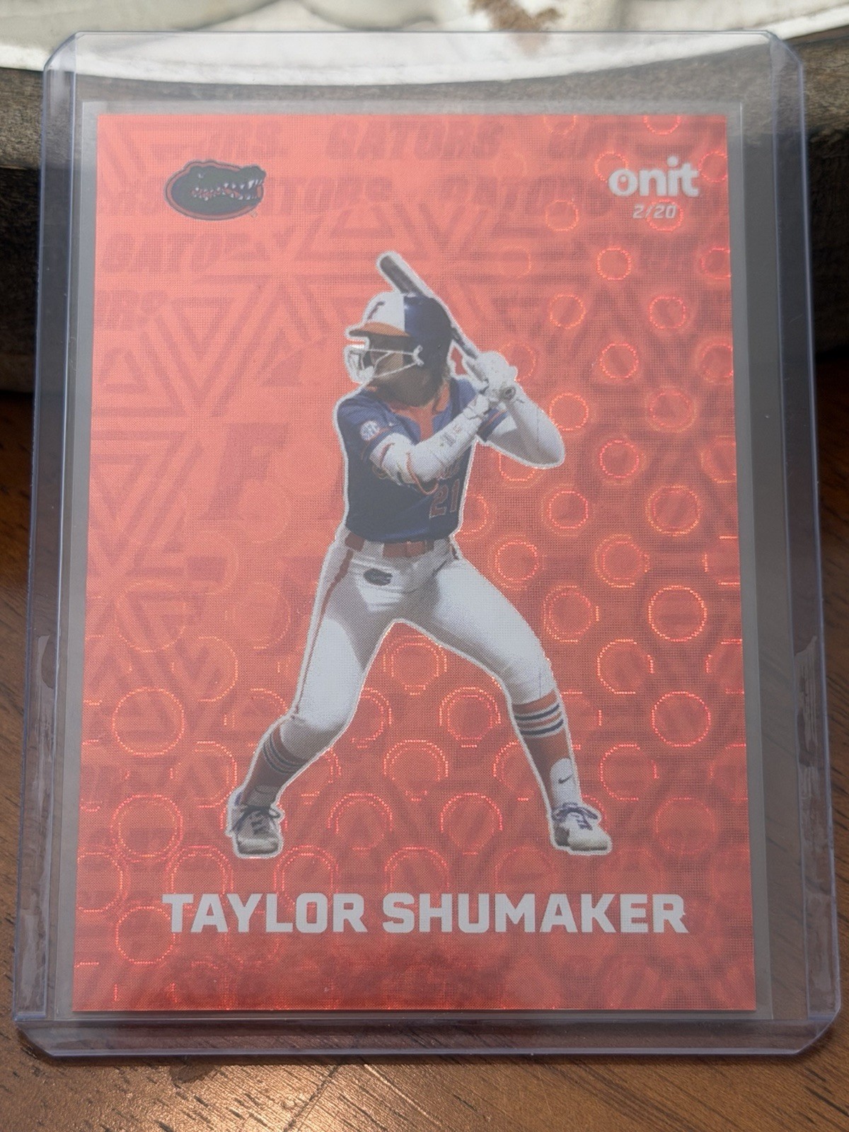 Taylor Shumaker Florida Gators Softball 2026 Onit Fusion Premium Holo /20 F-8🐊