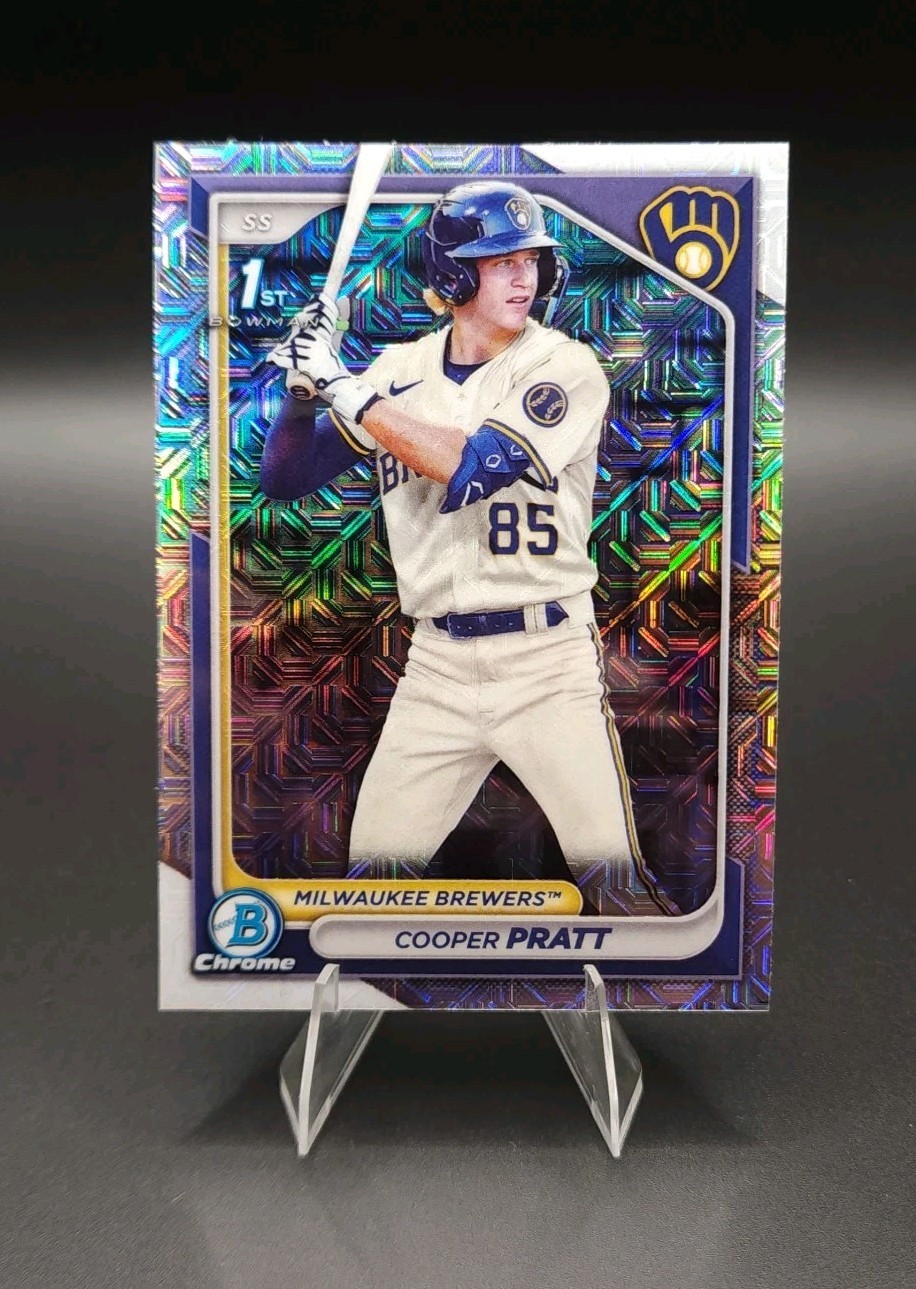 2024 Bowman Chrome 1st COOPER PRATT Mojo Refractor #BCP-137 Milwaukee Brewers