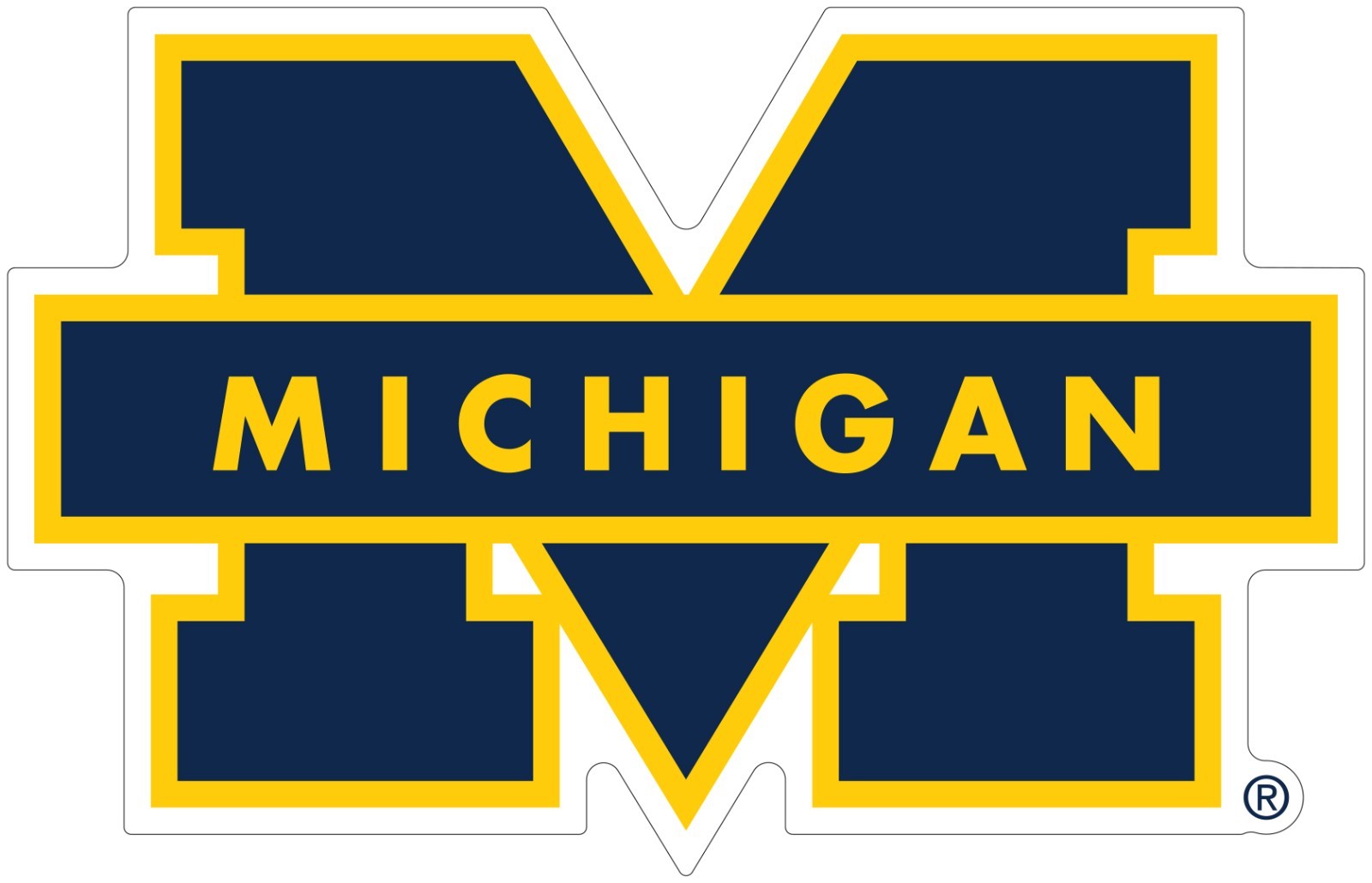Michigan Wolverines Logo Laminated Vinyl Decal Sticker All Weather Safe