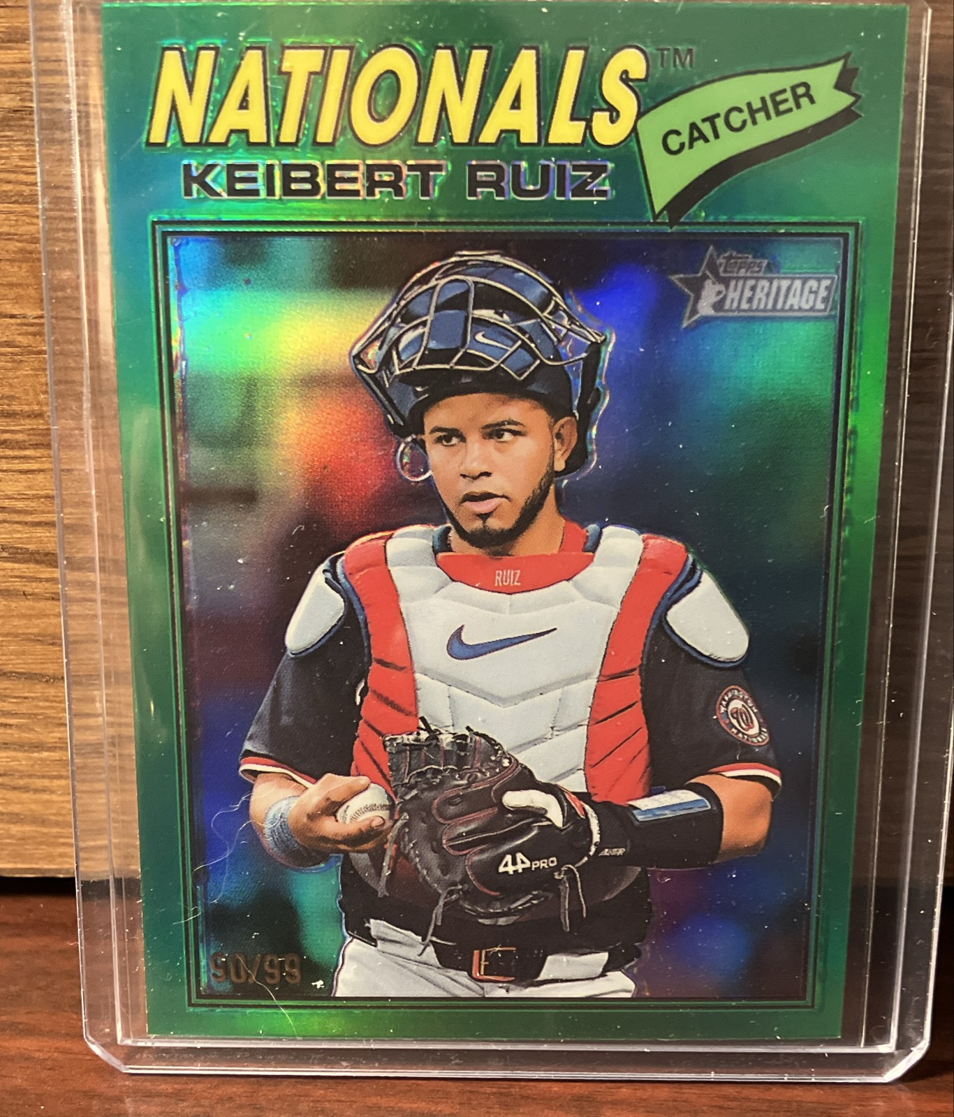 2026 Topps Heritage – Keibert Ruiz #201 Chrome Green Refractor /99