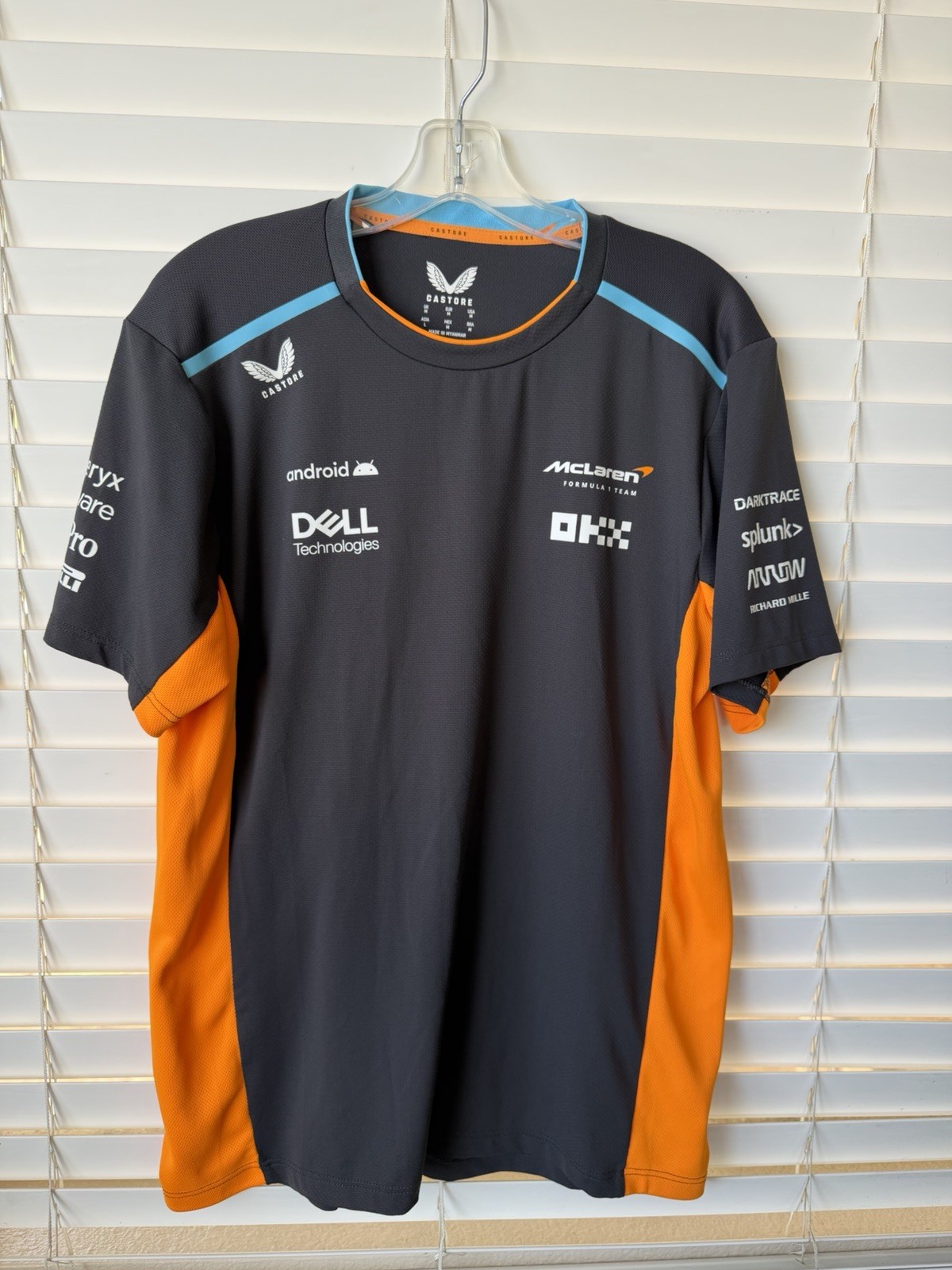 McLaren Formula 1 Jersey Shirt Men SZ Med Castore F1 Team Official Mesh Stretch