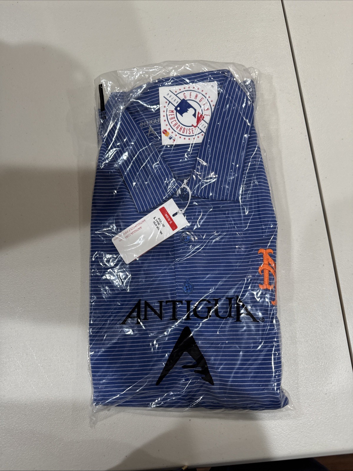 New York Mets Antigua Polo Shirt Size Large