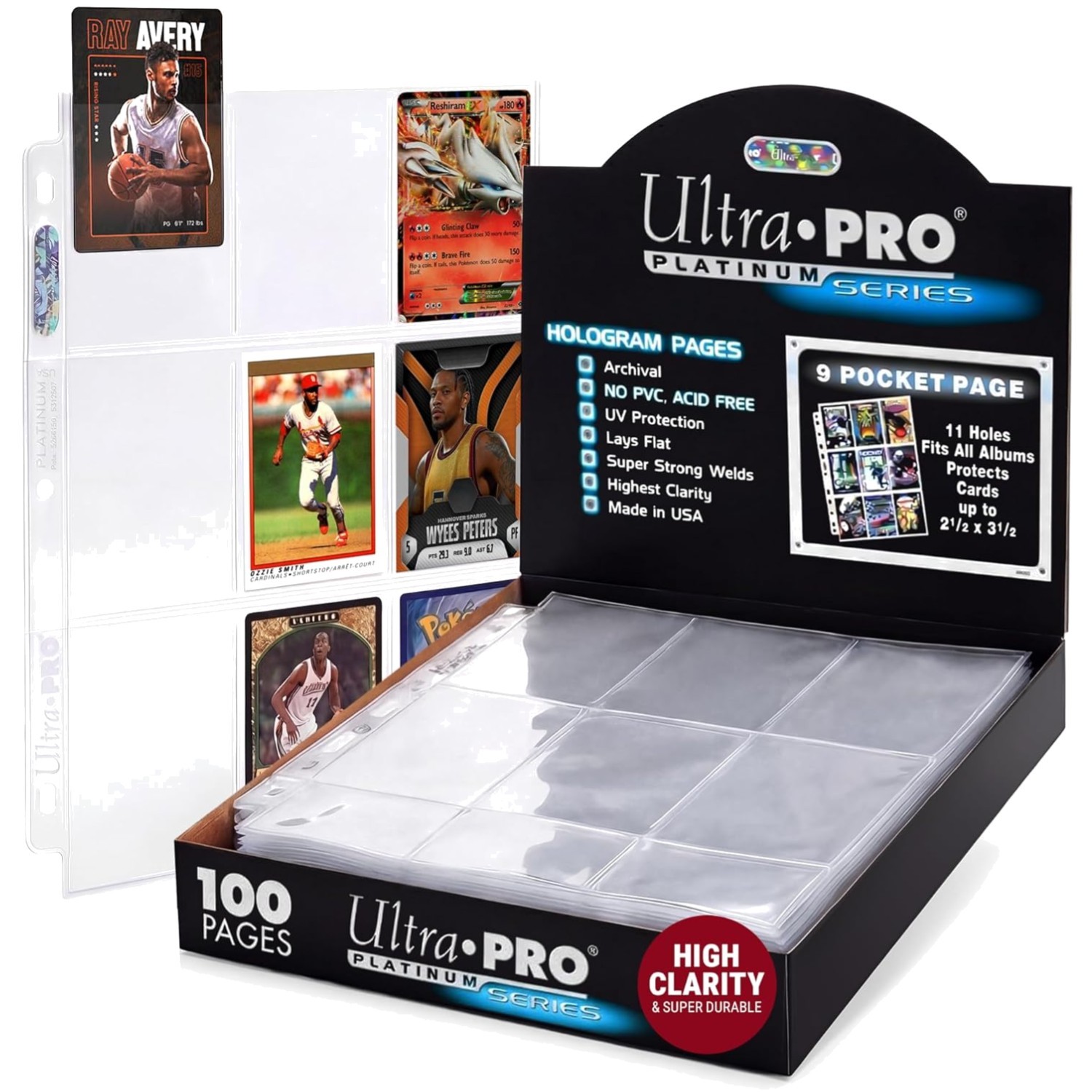Reinforced Platinum Series Pages for Cards – 900 Capacity