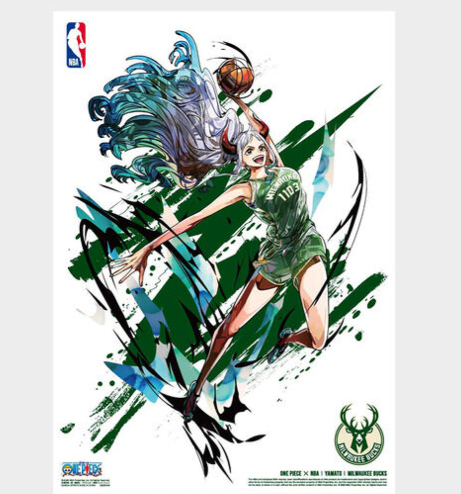 ONE PIECE x NBA Mini Poster Set 10 Sheets Limited Japan Official New