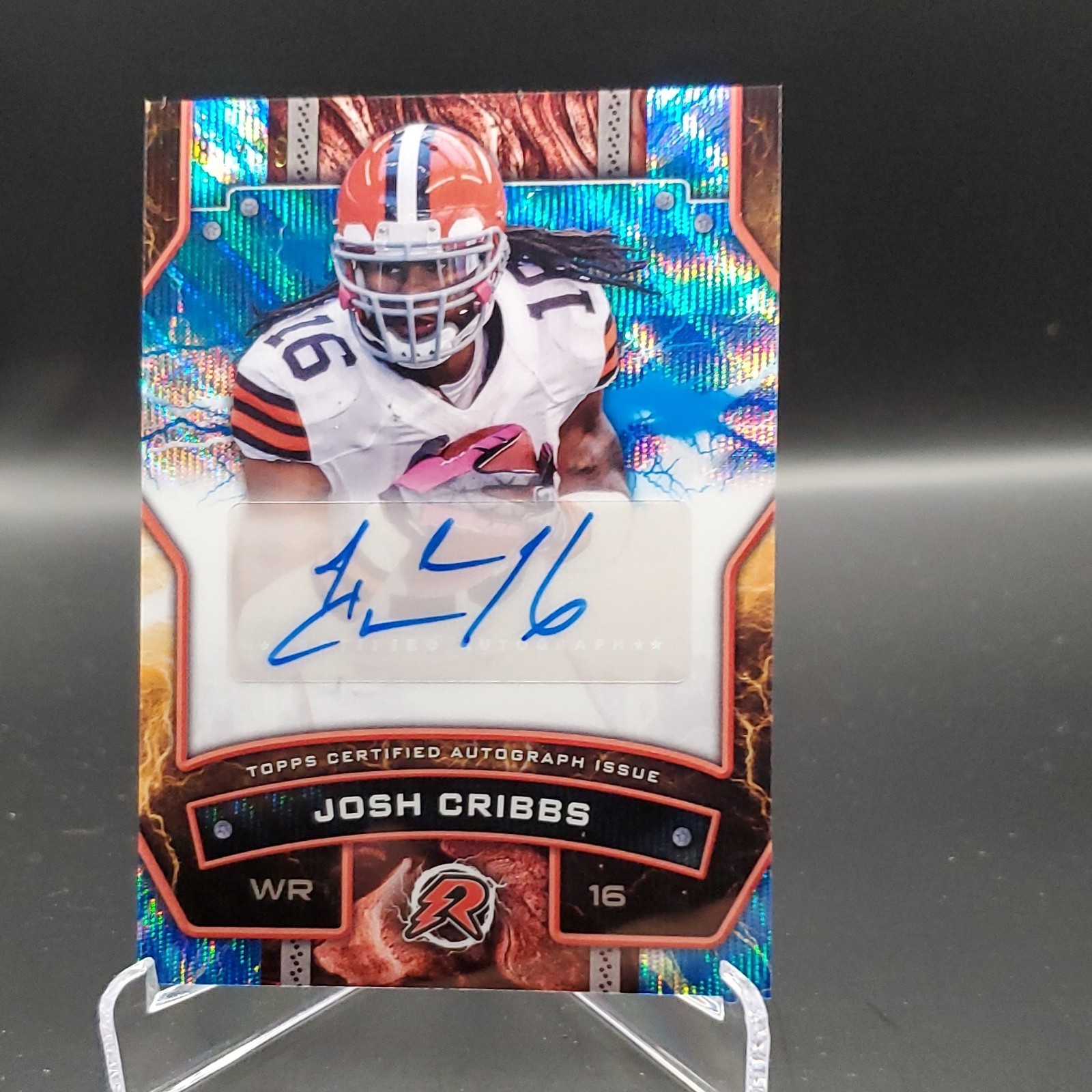 Topps 2024 Resurgence Signatures Josh Cribbs Browns Blue Surge 81/99 Auto RS-JC