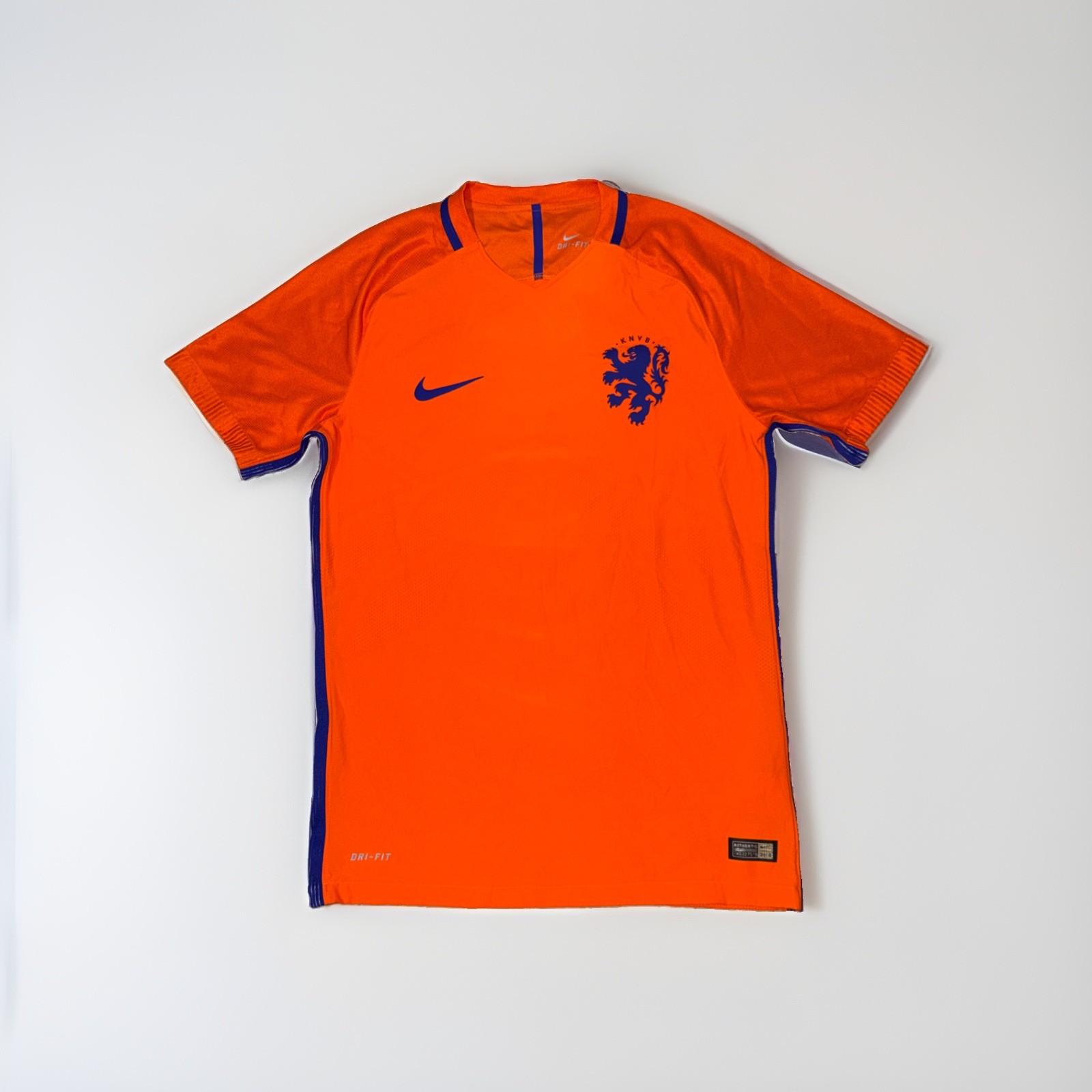 Nike Netherlands 2016 Home Authentic Jersey Medium Orange #14 Dri-Fit