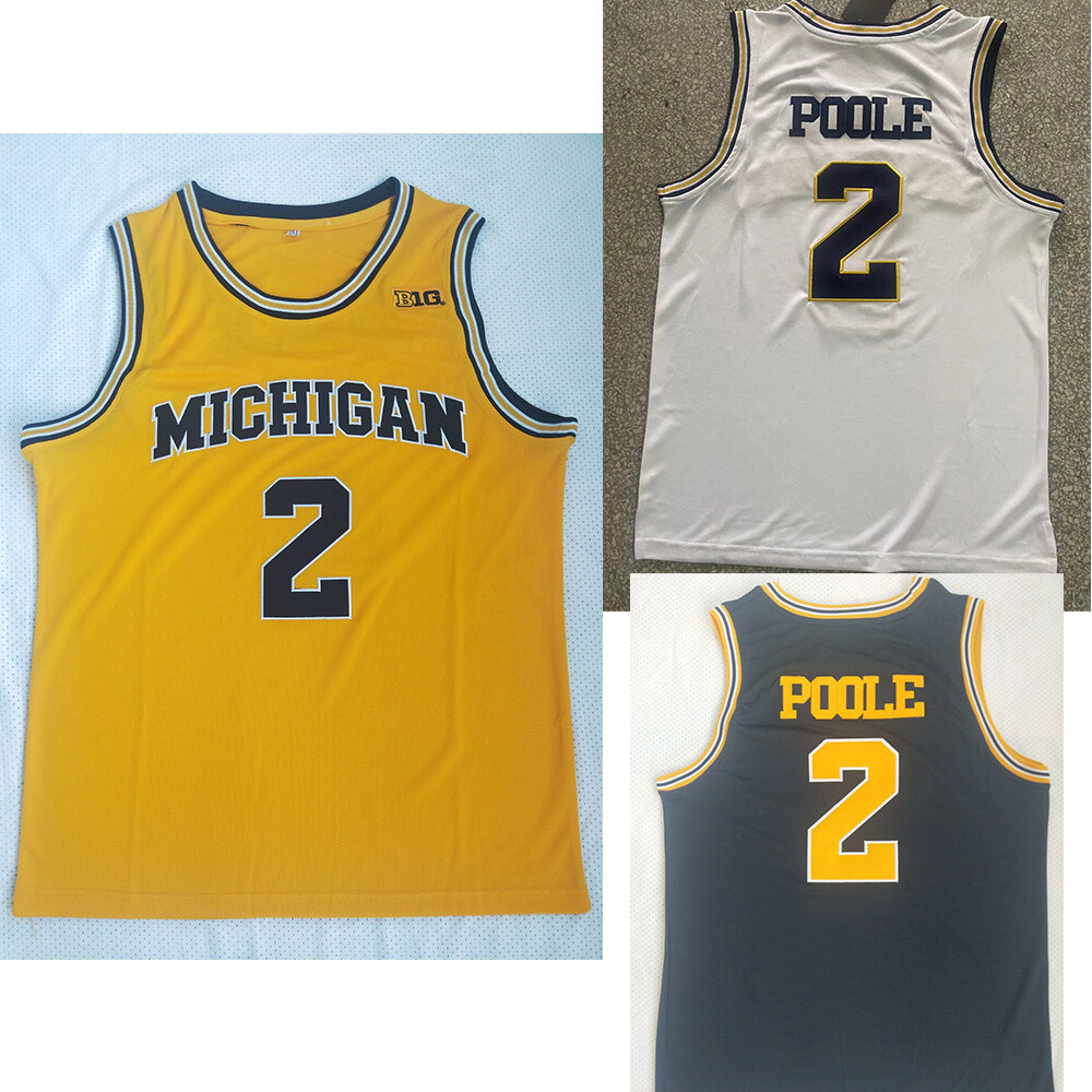 Men’s Retro Jordan Poole MICHIGAN #2 Basketball Jersey Stitched