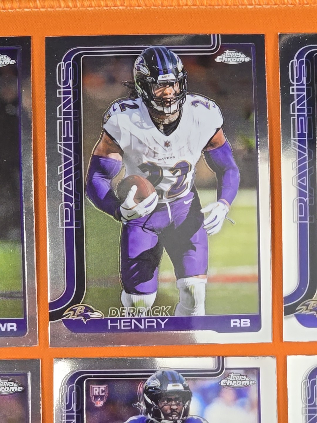 🟣⚫️🟣 2025 TOPPS CHROME BALTIMORE RAVENS COMPLETE BASE TEAM SET (13 CARD LOT)