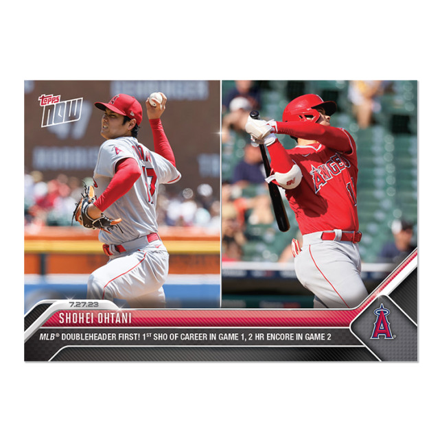 2023 Topps Now #625 – Shohei Ohtani Doubleheader 1st Shut Out & 2 HR