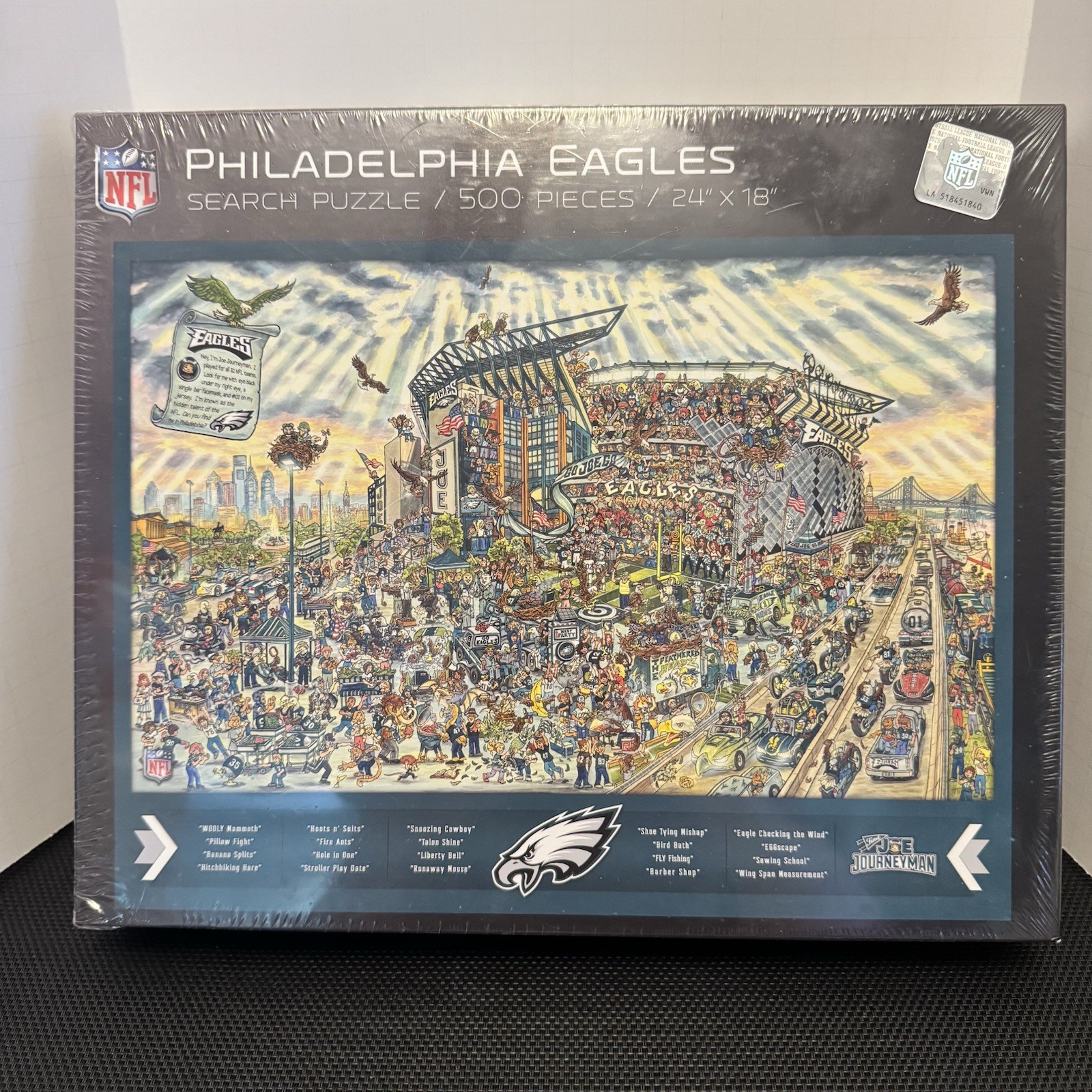 NEW NFL Philadelphia Eagles Jigsaw Puzzle “Find Joe” 500 Pcs 24X18