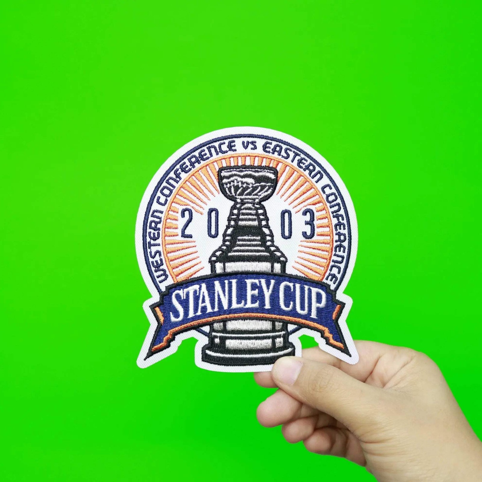 2003 NHL Stanley Cup Finals Jersey Patch New Jersey Devils Anaheim Mighty Ducks