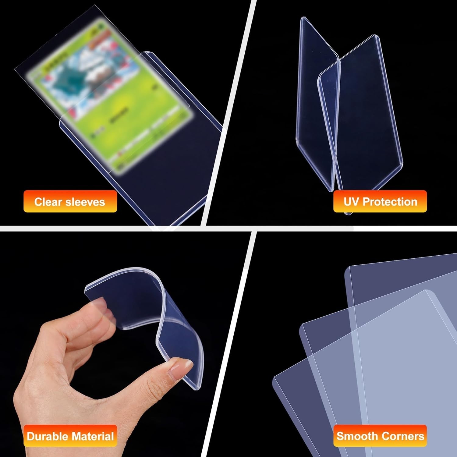 400Pcs Card Sleeves: Double Protection with 200 Hard & 200 Soft Sleeves