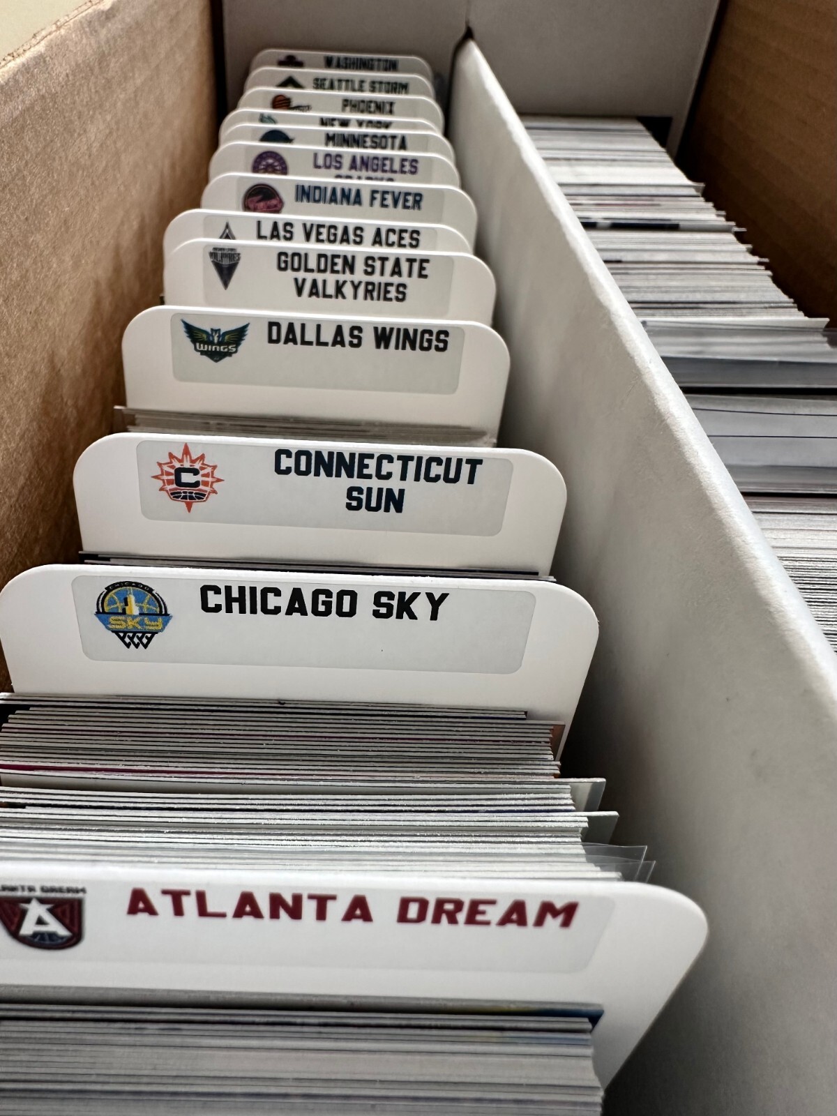 (13) TALL Sports Card Dividers with 13 FREE WNBA Teams Logos Labels