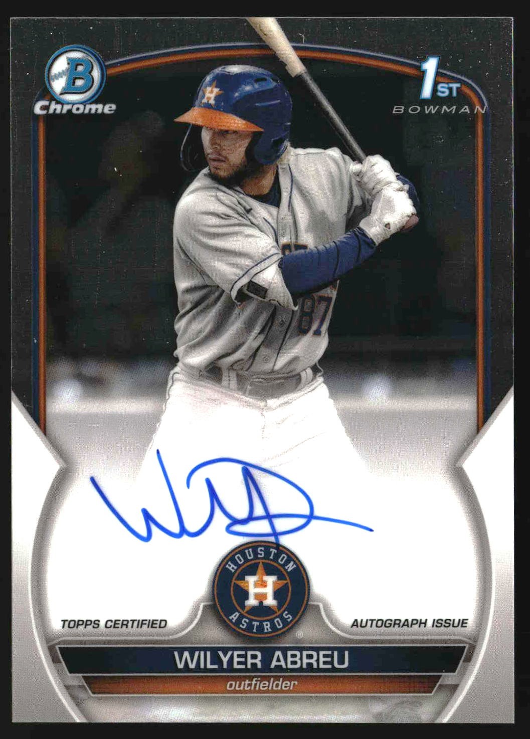 Wilyer Abreu 2023 Bowman #CPA-WA Chrome Prospect Autographs Auto