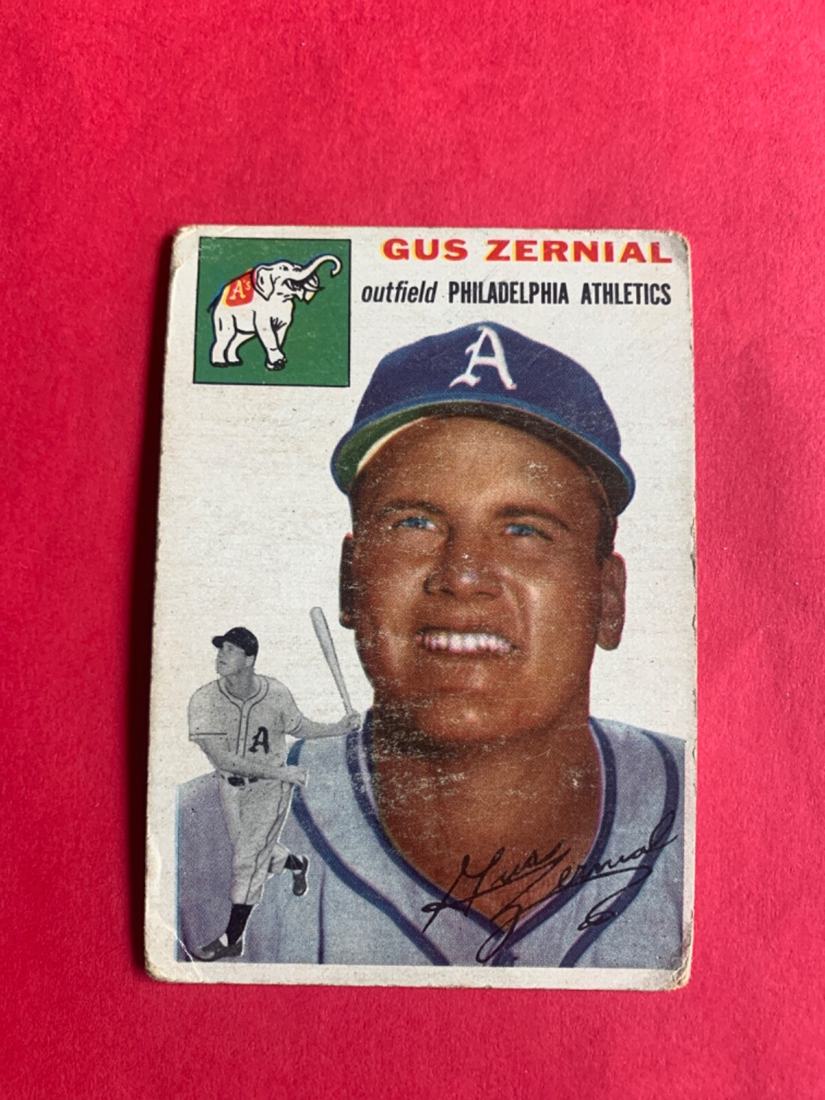 1954 TOPPS GUS ZERNIAL #2 PHILADELPHIA ATHLETICS