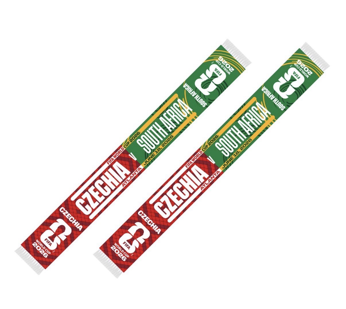 Czechia vs South Africa 2026 Fifa World Cup Matchday Scarf 6.18.26 Presals