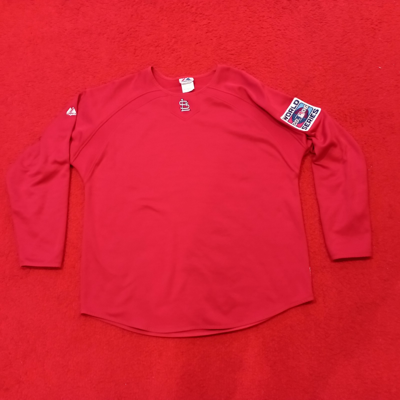 Authentic 2006 St Louis Cardinals World Series Champion Red Pullover – Large
