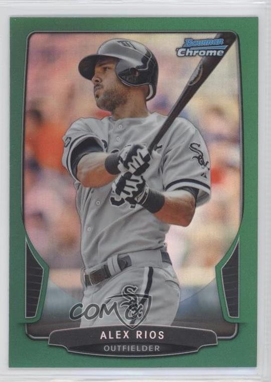 2013 Bowman Chrome Rack Pack Green Refractor Alex Rios #120 y0i