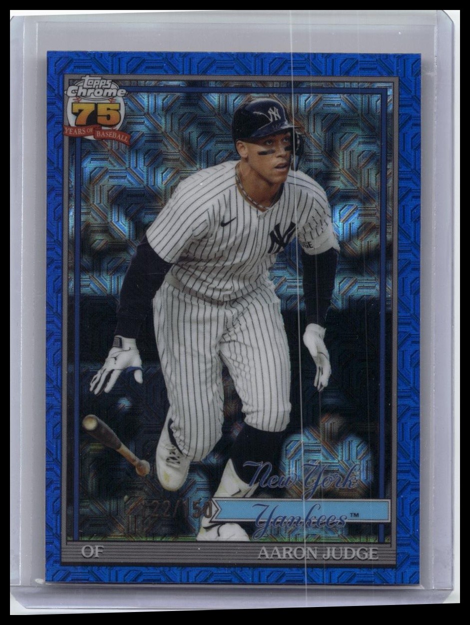 2026 Topps Series 1 #91C-82 Aaron Judge Chrome Mojo Blue /150