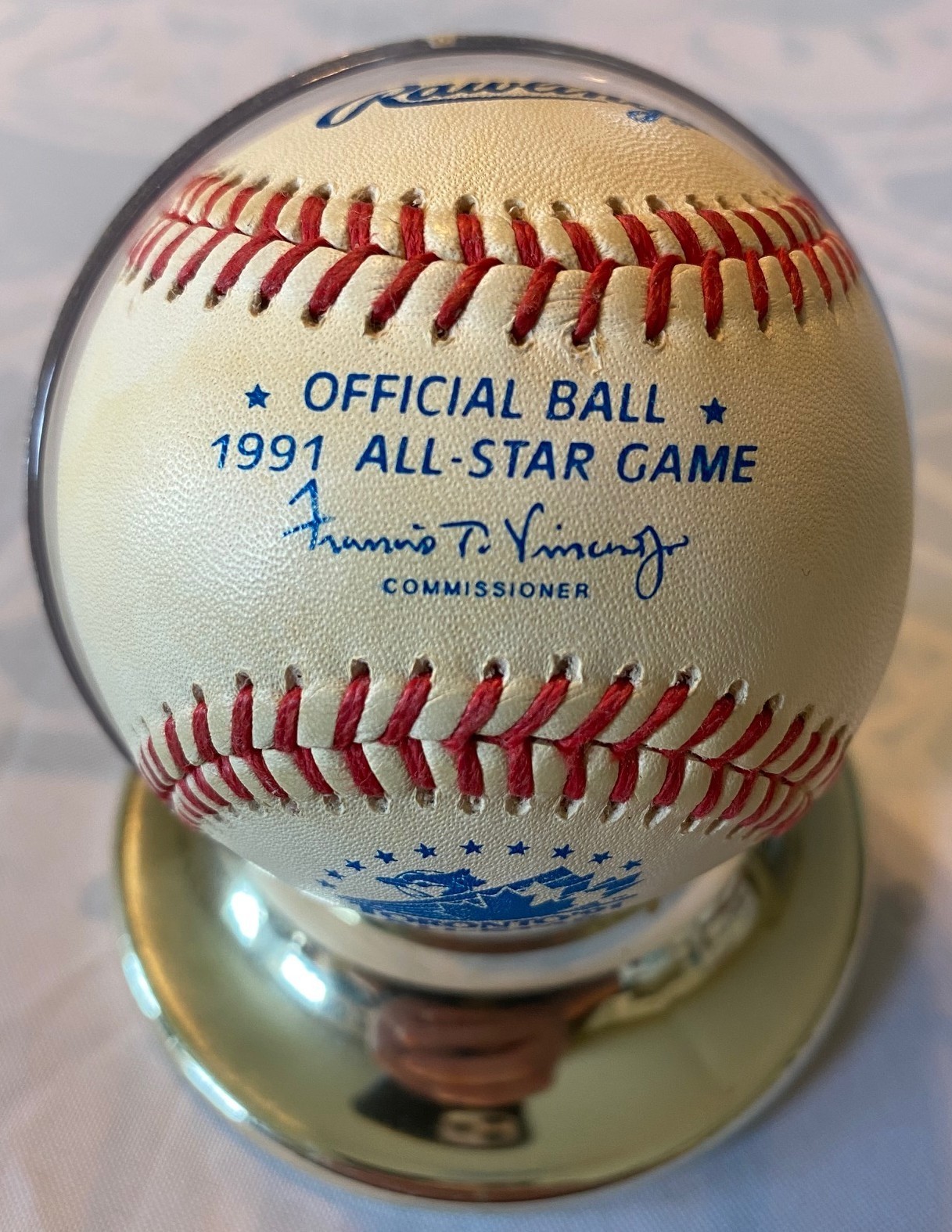 Nolan Ryan Signed Baseball Texas Rangers on 1991 All Star Game Toronto Ball