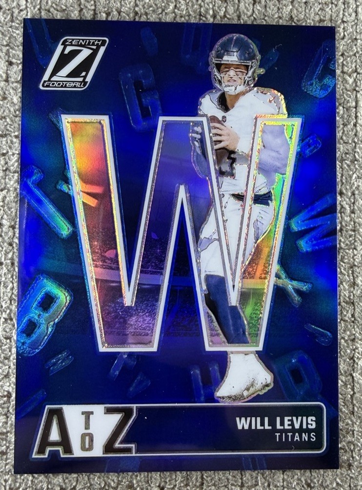 2024 Panini Zenith – A to Z Will Levis #23 Blue /25
