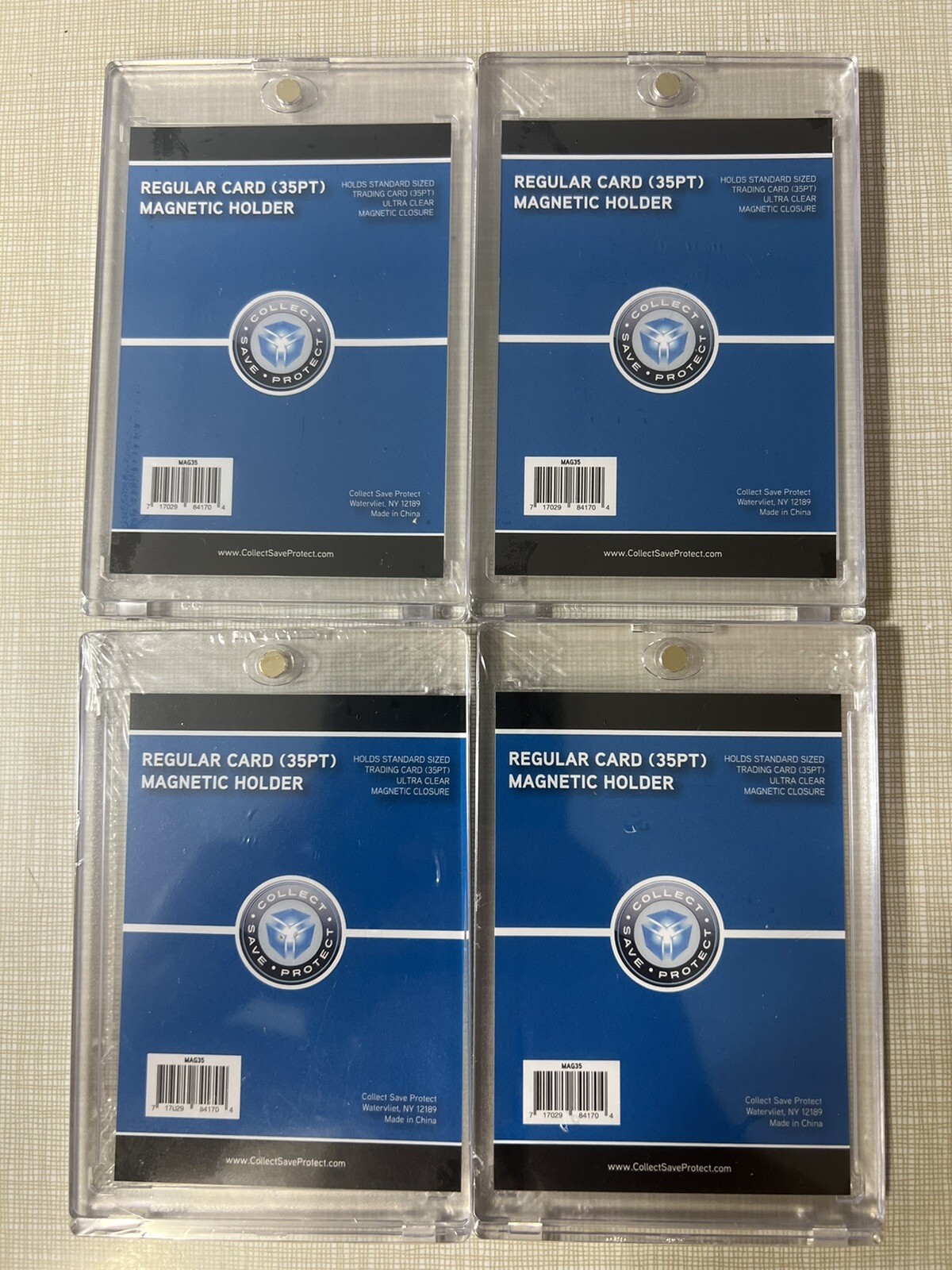 4 COLLECT*SAVE*PROTECT MAGNETIC One-Touch Magnetic 35pt Trading Card Holders