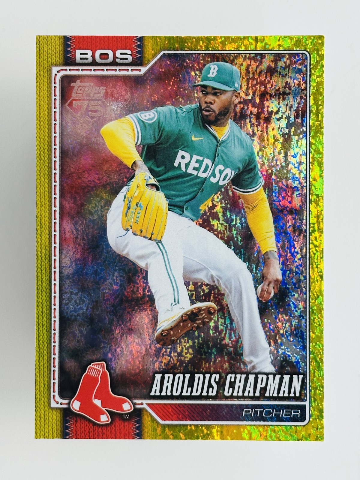 2026 Topps Series 2 AROLDIS CHAPMAN #656 Yellow Holo Foil 313/399