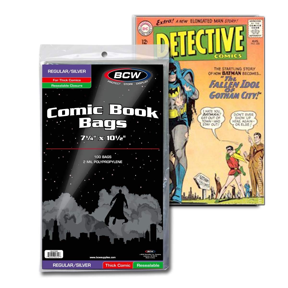 Resealable Thick Silver Age Comic Bags – 100 ct | Archival Quality, Acid-Free…