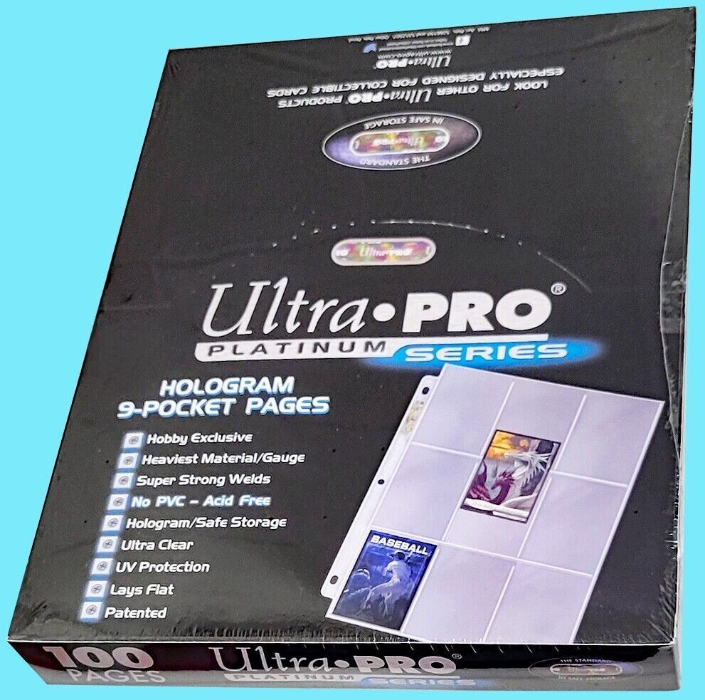 Ultra Pro: 9-Pocket Platinum Binder Pages – 100 count 81320