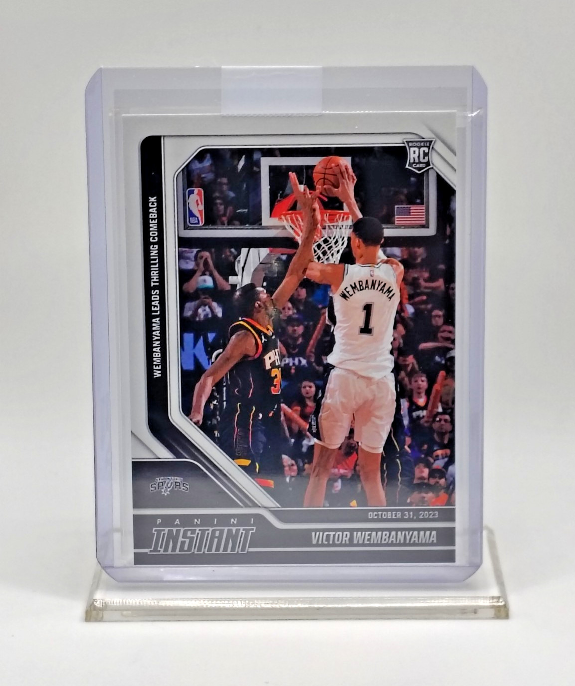Rookie Victor Wembanyama 2023-24 Panini Instant #26 NBA Spurs RC Card
