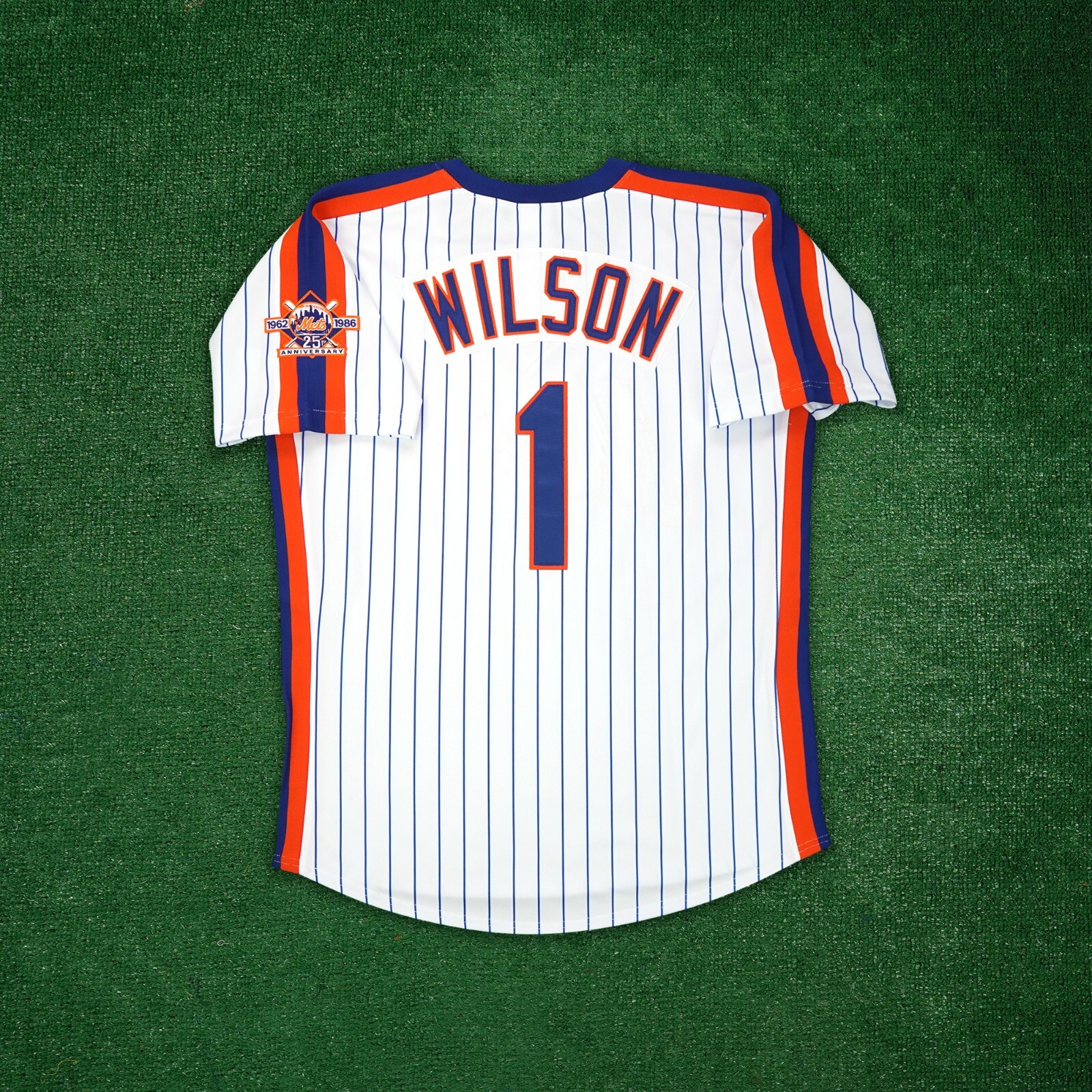 Mookie Wilson 1986 New York Mets Home Cooperstown Men’s Jersey w/ 25th Patch