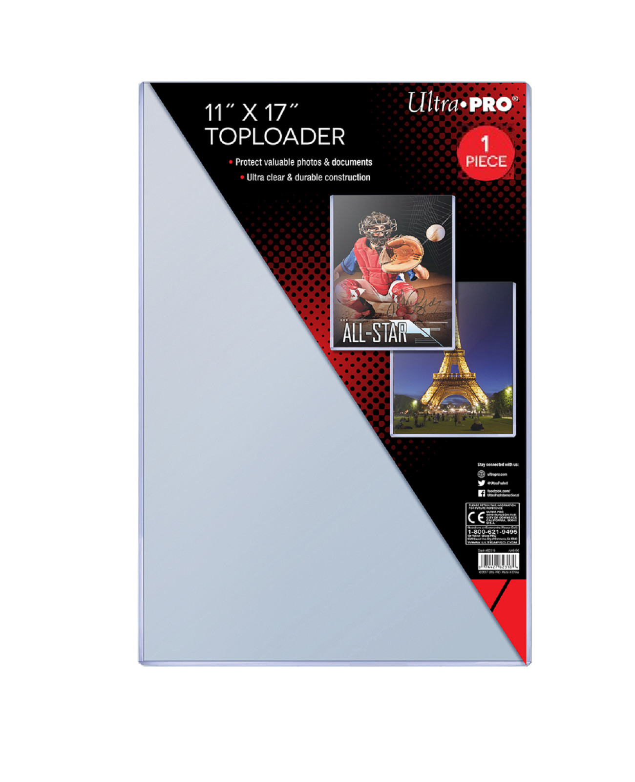 (1-Piece) Ultra Pro 11×17 Toploader Memorabilia Artwork Photo Lithograph Holder